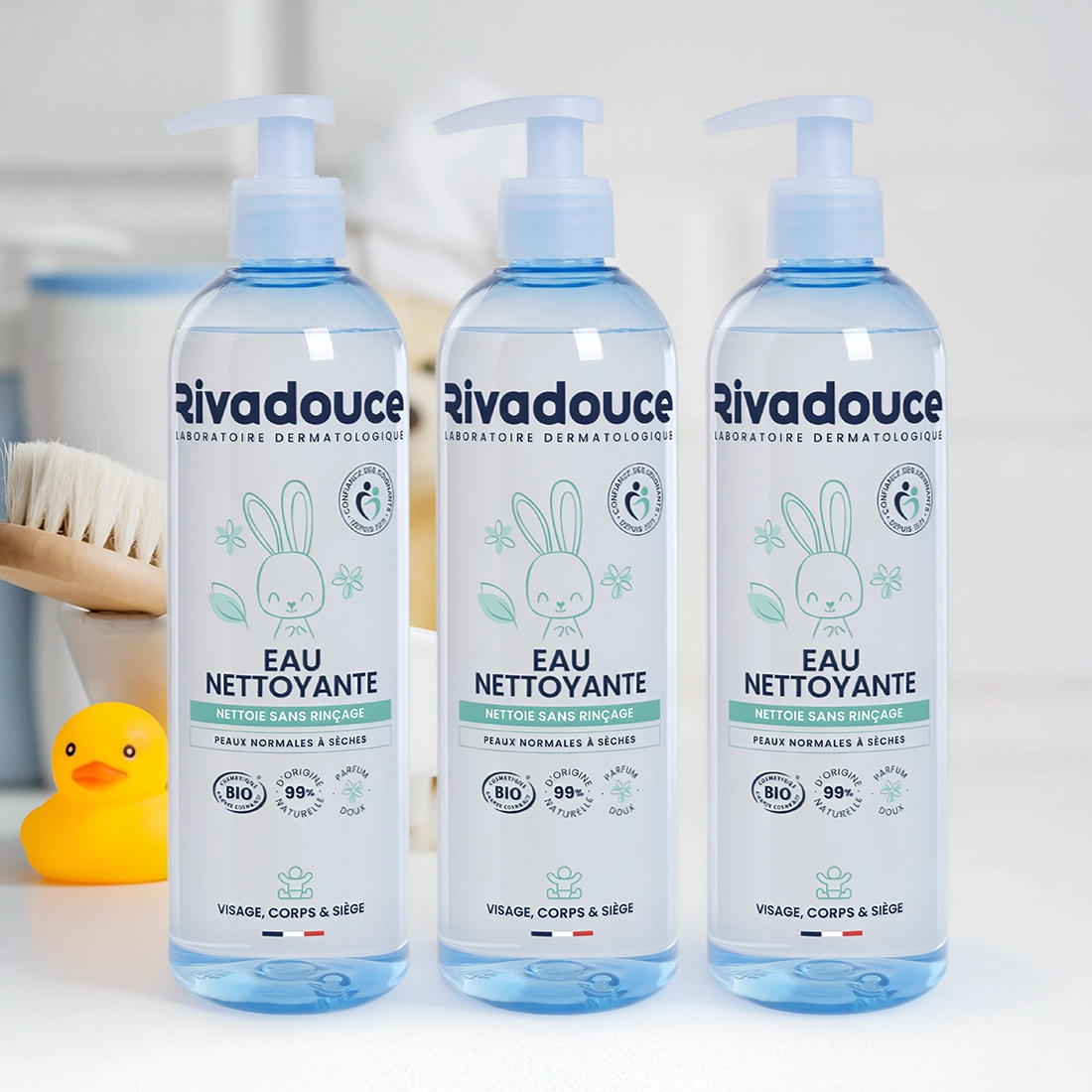 LOT DE 3 EAUX NETTOYANTES B&Eacute;B&Eacute; 500ML image number 0