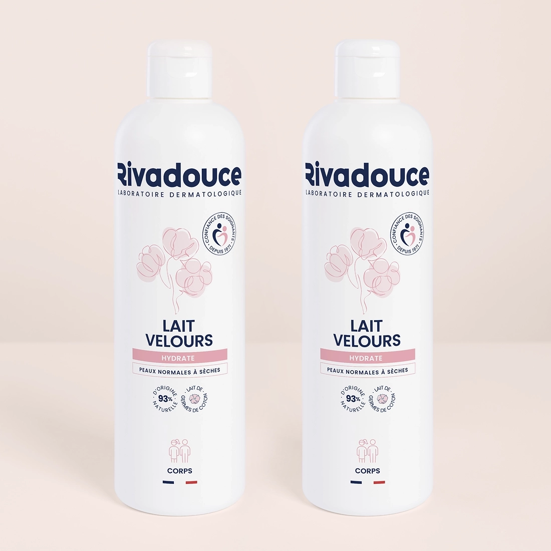 LOT LAIT VELOURS 2X500ML