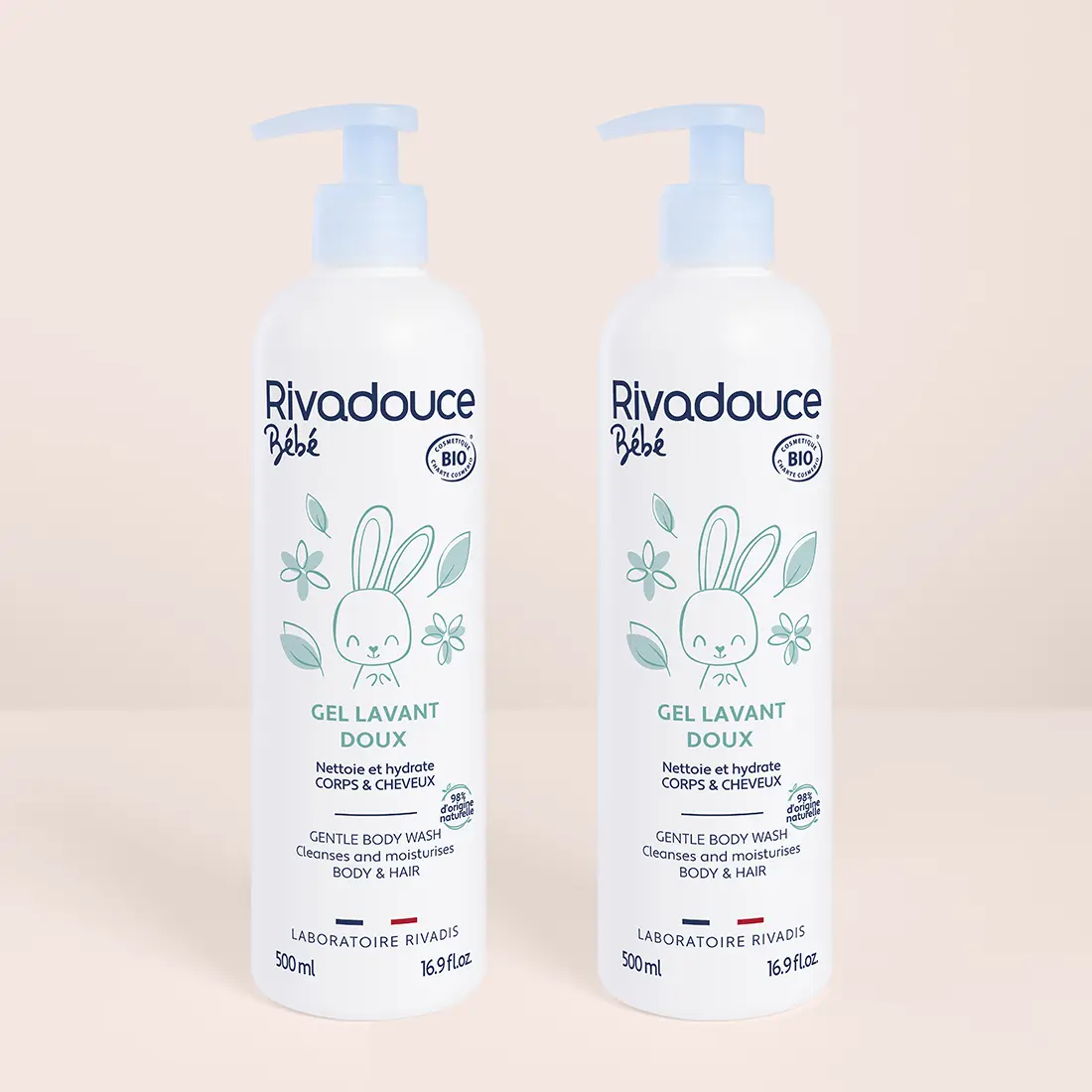 LOT GEL LAVANT DOUX BÉBÉ 2X500ML