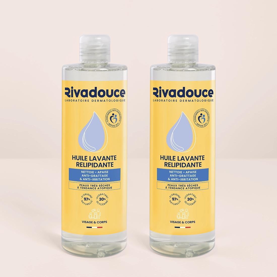 Lot de 2 huiles lavantes relipidantes 400ml