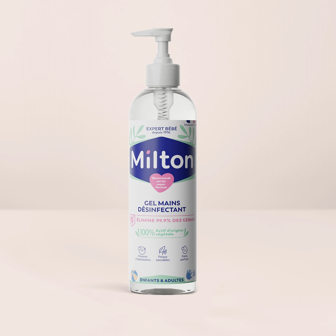 Gel mains désinfectant Milton - 500 ml avec pompe