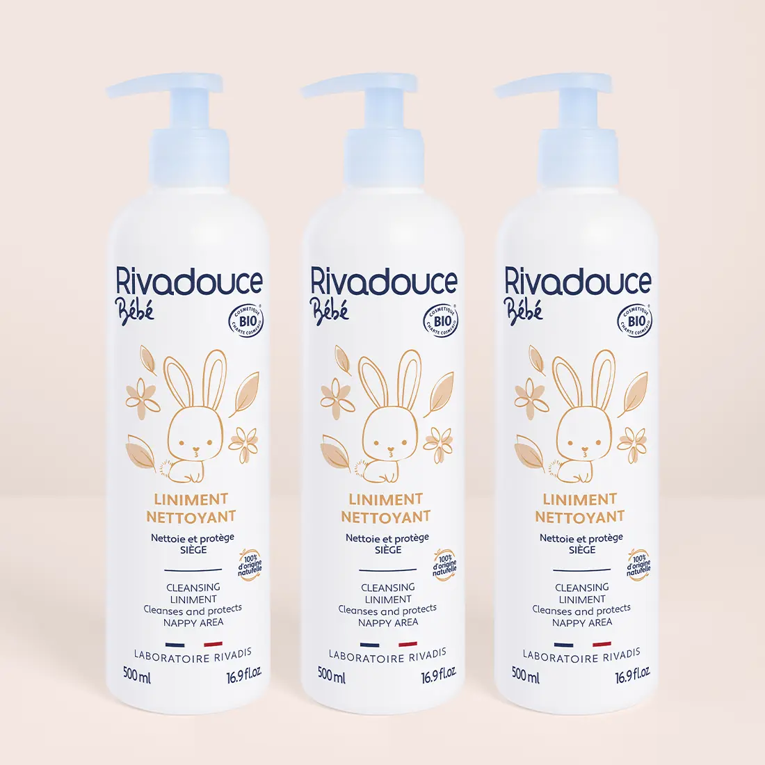 LOT DE 3 LINIMENTS NETTOYANT BÉBÉ 500ML