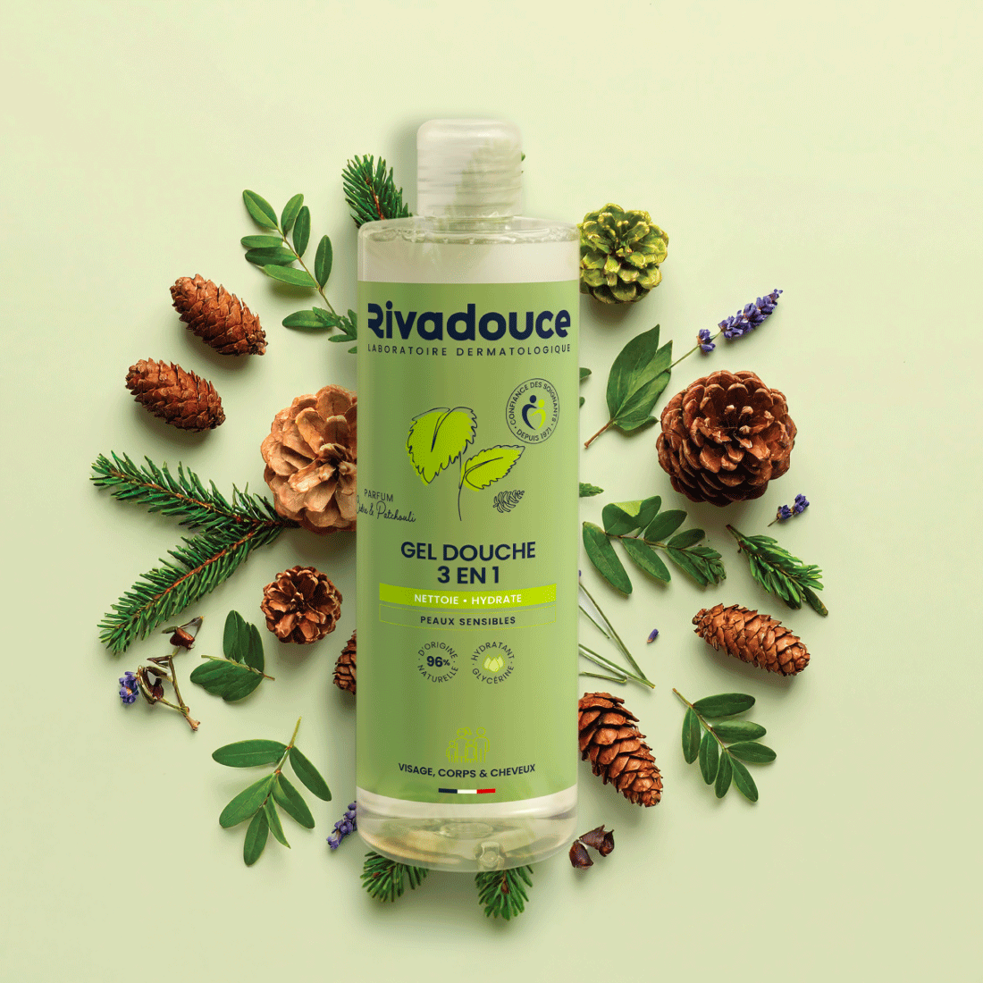Shampoing douche C&egrave;dre & Patchouli 3en1 - 400ml image number 0