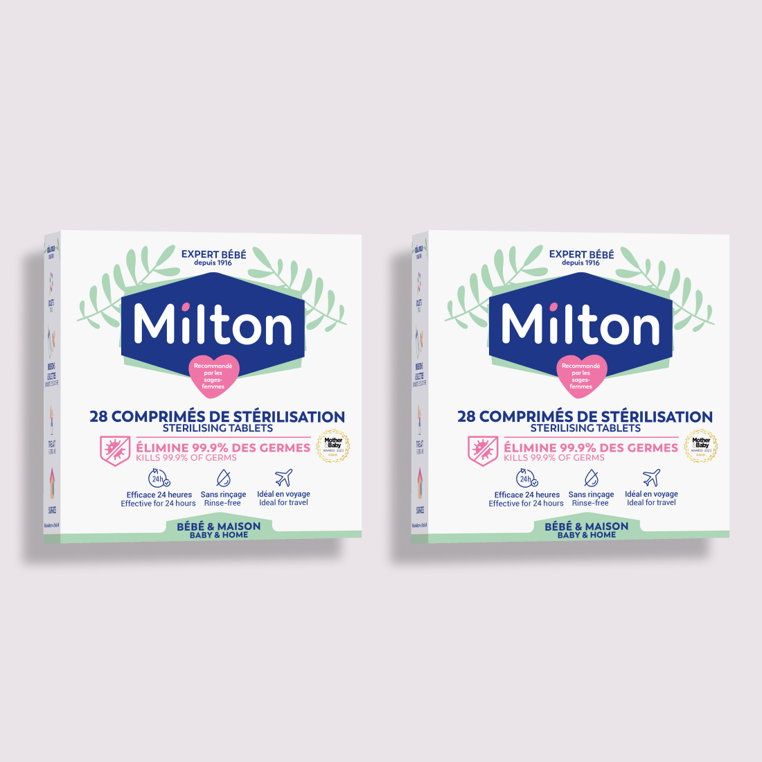 LOT DE 2 BOITES DE COMPRIMÉS DE STÉRILISATION