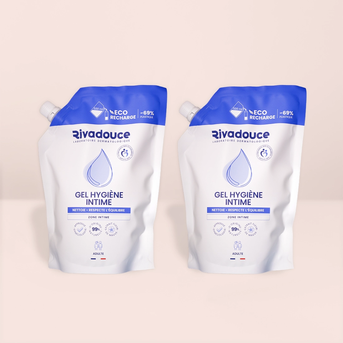 Lot eco-recharge gel hygi&egrave;ne intime 2*500ml