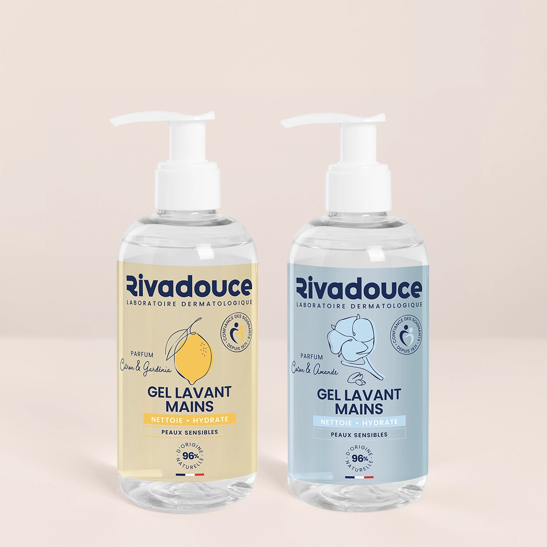 Duo gel lavant mains