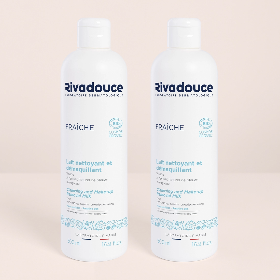 LOT LAIT NETTOYANT ET D&Eacute;MAQUILLANT 2X500ML
