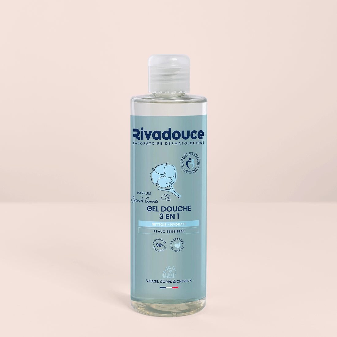 Shampoing douche Coton & Amande 3en1 - 250ml