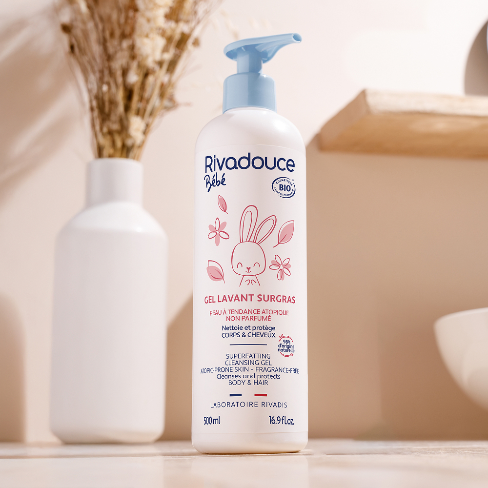 Gel lavant surgras Rivadouce Bébé certifié Bio - 500ml image number 0