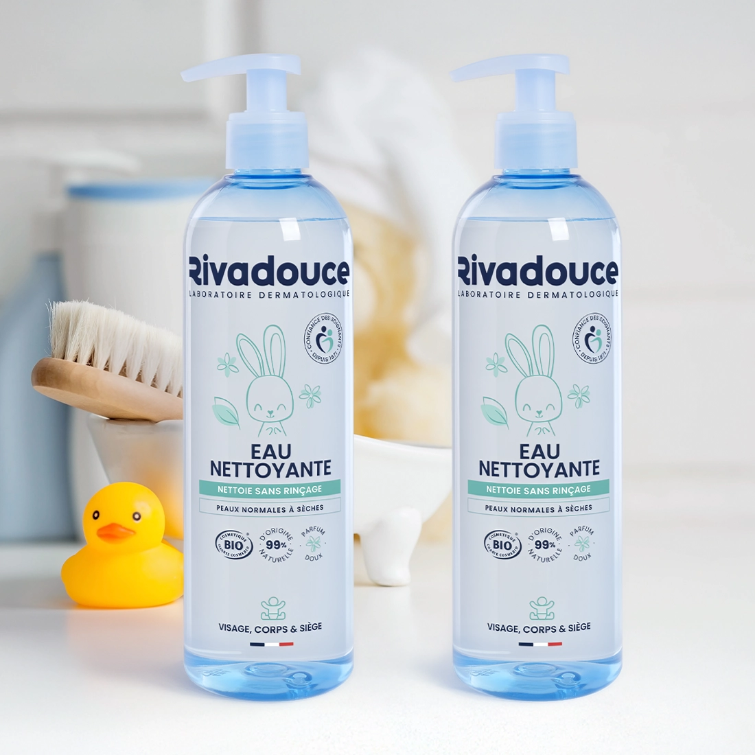 LOT EAU NETTOYANTE B&Eacute;B&Eacute; 2X500ML image number 0