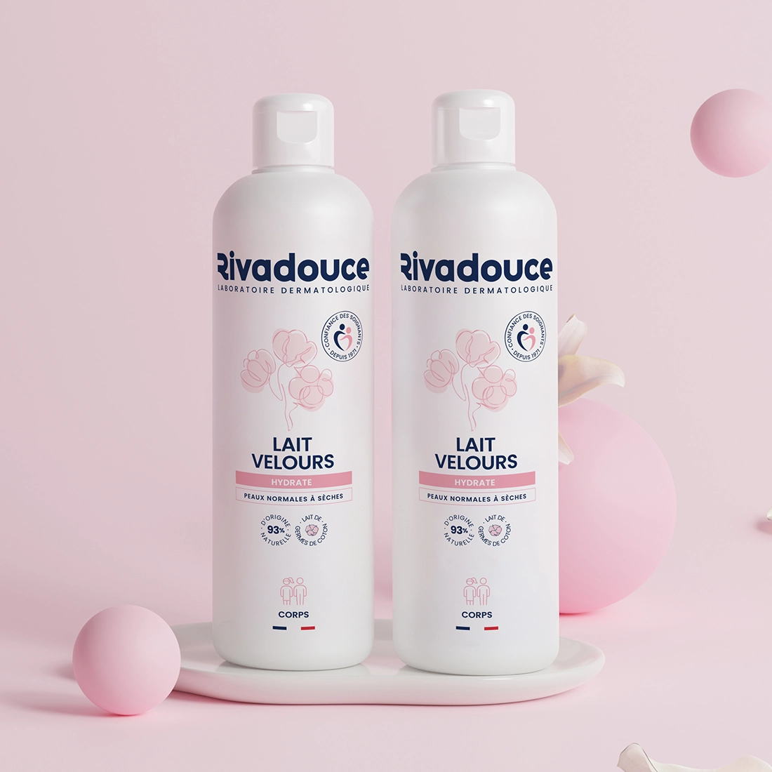 LOT LAIT VELOURS 2X500ML image number 0