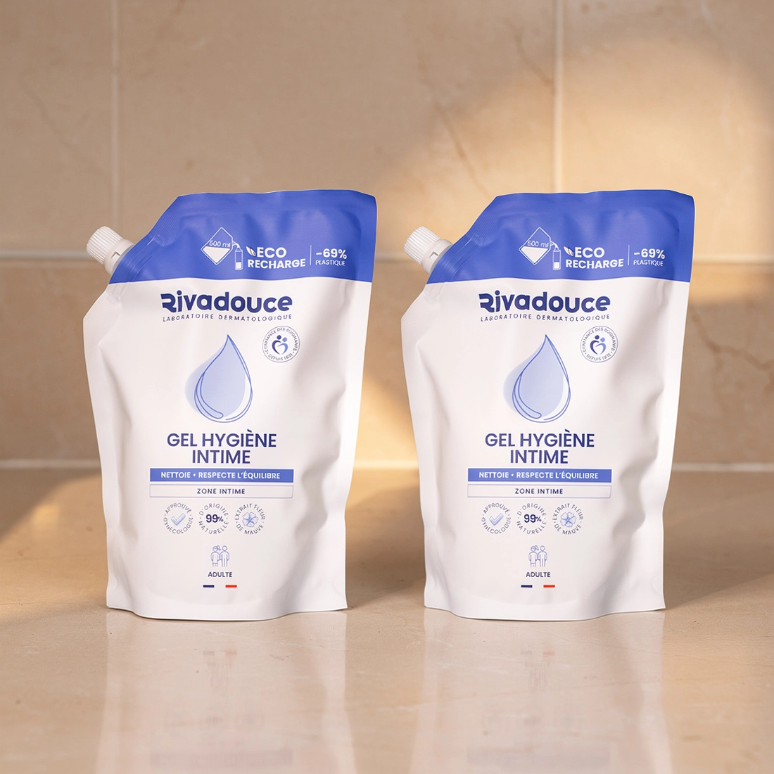 Lot eco-recharge gel hygi&egrave;ne intime 2*500ml image number 0